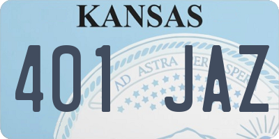 KS license plate 401JAZ