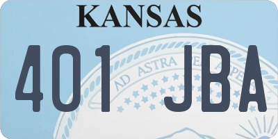 KS license plate 401JBA