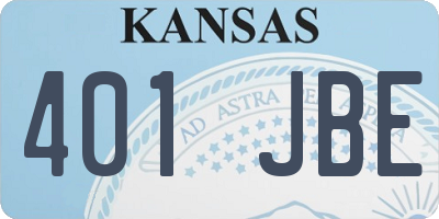 KS license plate 401JBE