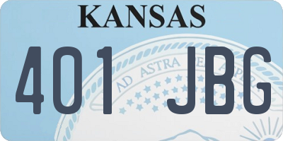 KS license plate 401JBG