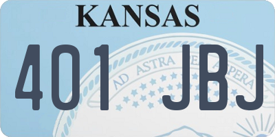 KS license plate 401JBJ