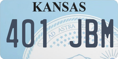 KS license plate 401JBM