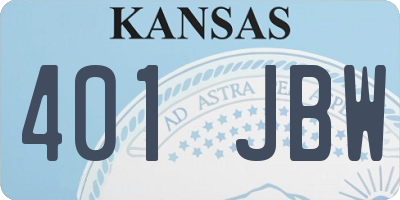 KS license plate 401JBW