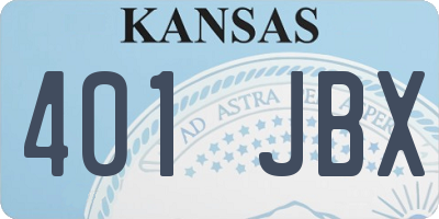 KS license plate 401JBX