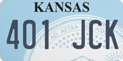 KS license plate 401JCK