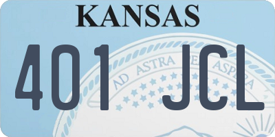 KS license plate 401JCL