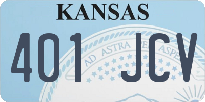 KS license plate 401JCV