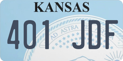 KS license plate 401JDF