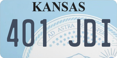 KS license plate 401JDI