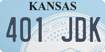 KS license plate 401JDK