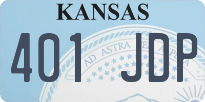 KS license plate 401JDP