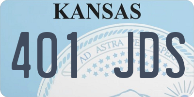 KS license plate 401JDS