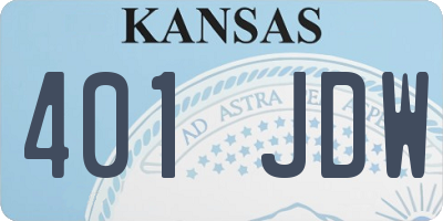 KS license plate 401JDW