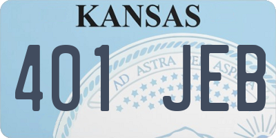 KS license plate 401JEB