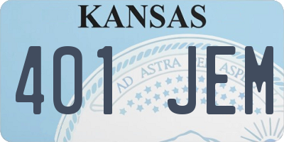 KS license plate 401JEM