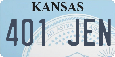 KS license plate 401JEN