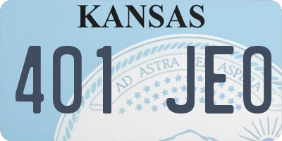 KS license plate 401JEO