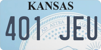 KS license plate 401JEU