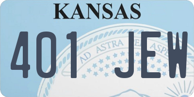 KS license plate 401JEW