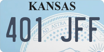 KS license plate 401JFF