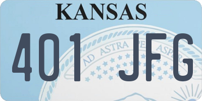 KS license plate 401JFG