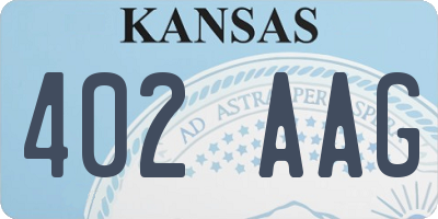 KS license plate 402AAG