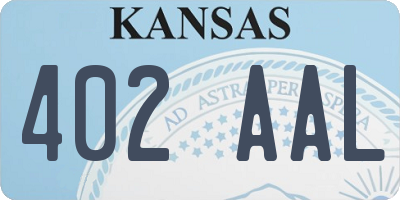 KS license plate 402AAL