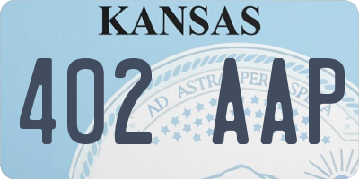 KS license plate 402AAP