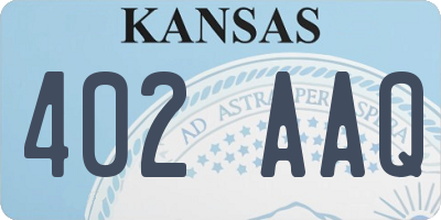 KS license plate 402AAQ