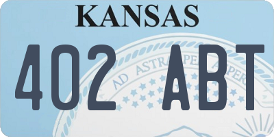 KS license plate 402ABT