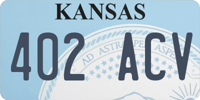 KS license plate 402ACV
