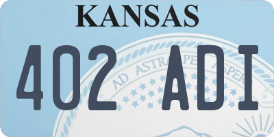 KS license plate 402ADI