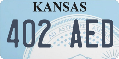 KS license plate 402AED