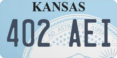 KS license plate 402AEI