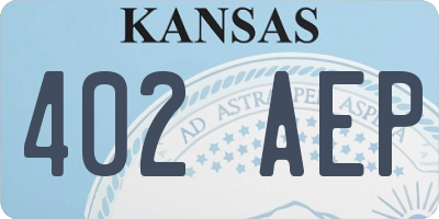 KS license plate 402AEP