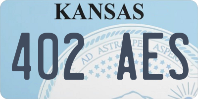 KS license plate 402AES