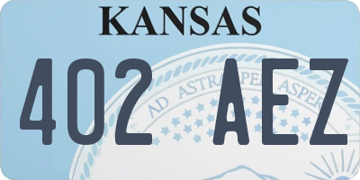KS license plate 402AEZ