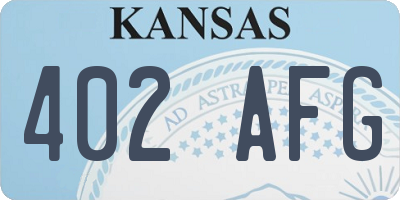 KS license plate 402AFG