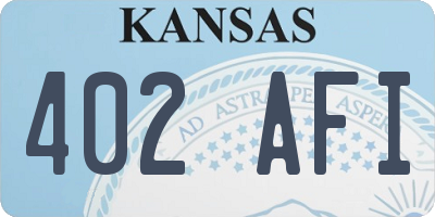 KS license plate 402AFI