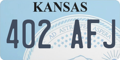 KS license plate 402AFJ
