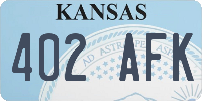 KS license plate 402AFK