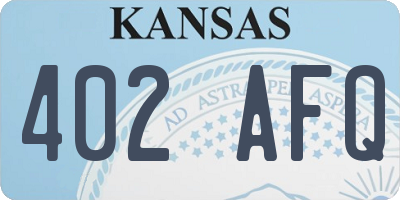 KS license plate 402AFQ