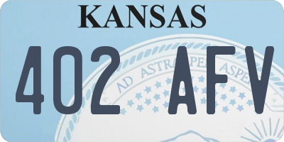 KS license plate 402AFV