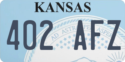 KS license plate 402AFZ