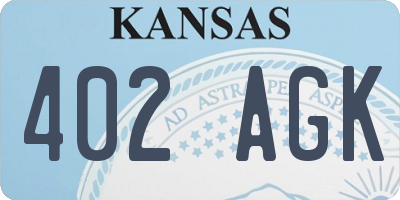 KS license plate 402AGK