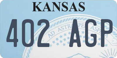 KS license plate 402AGP