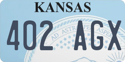 KS license plate 402AGX