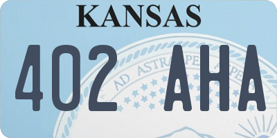 KS license plate 402AHA