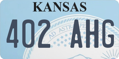 KS license plate 402AHG