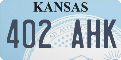 KS license plate 402AHK